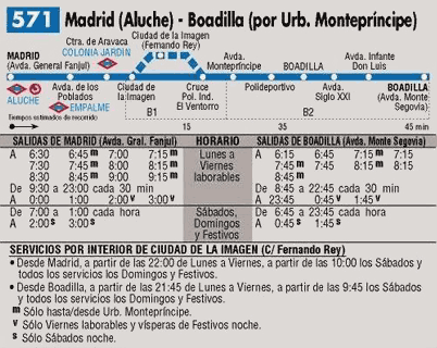 Horario de autobus 571