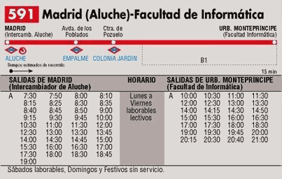 Horario de autobus 591